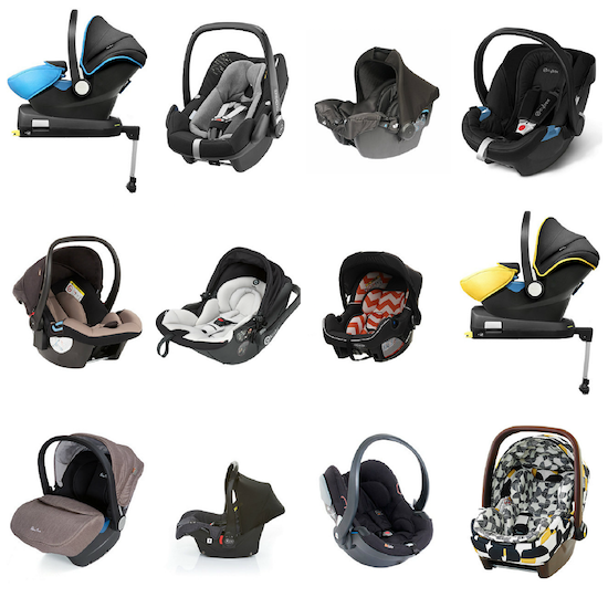 different baby car seats