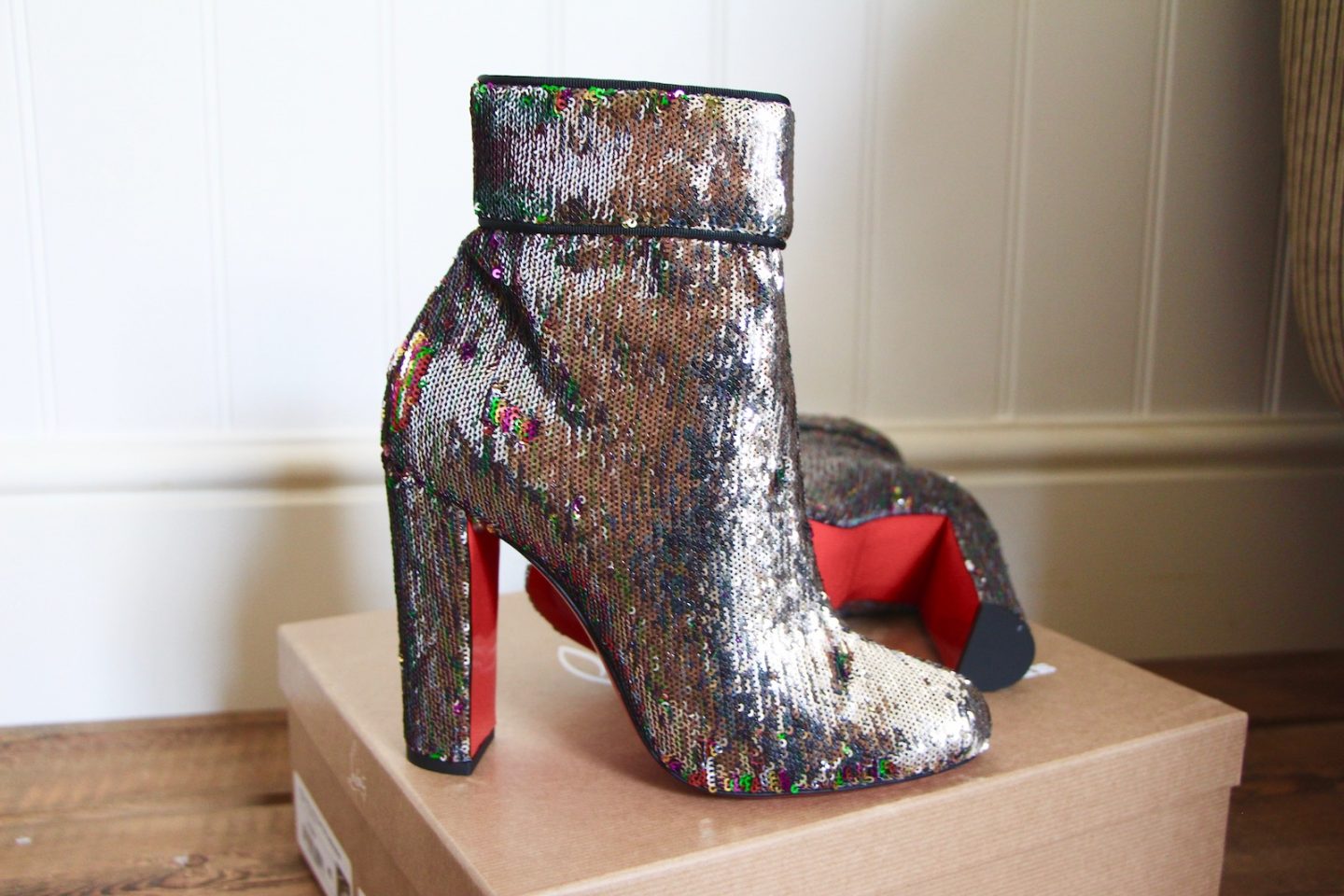 christian louboutin sequin boots